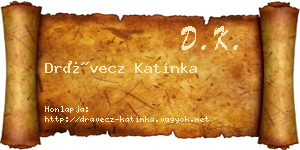 Drávecz Katinka névjegykártya